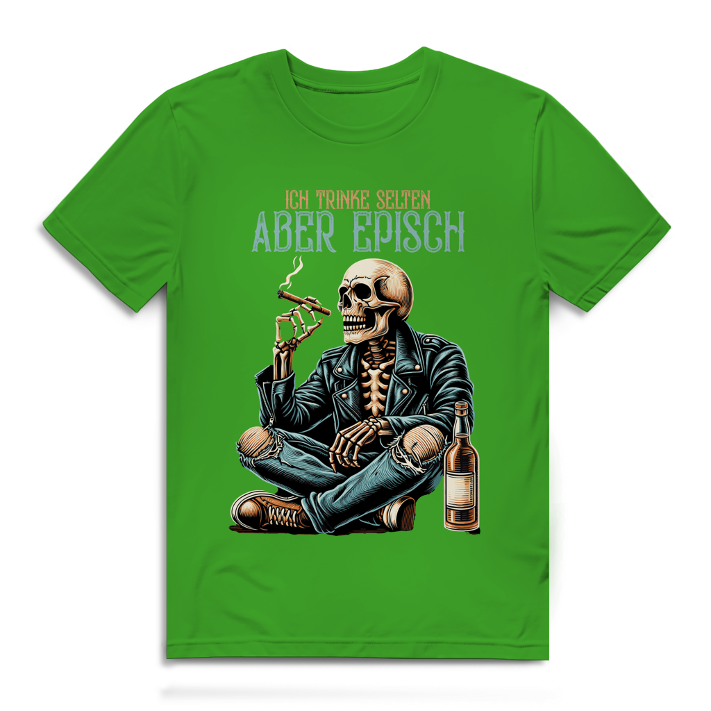 Herren Premium Bio T-Shirt Ich trinke selten. Aber episch