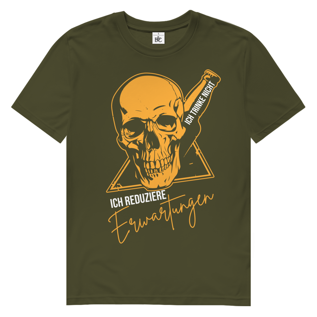 Herren Premium Bio T-Shirt Ich trinke nicht. Ich reduziere Erwartungen