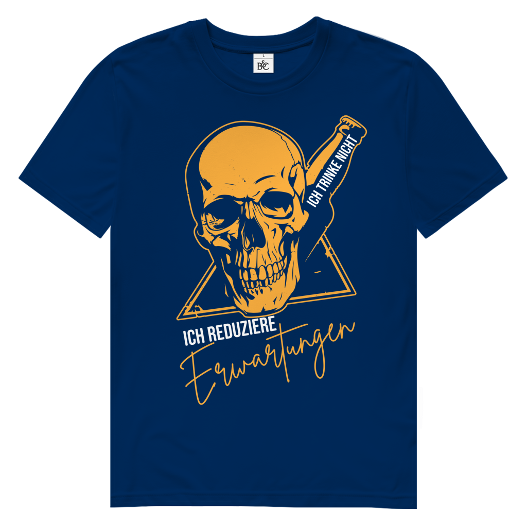 Herren Premium Bio T-Shirt Ich trinke nicht. Ich reduziere Erwartungen