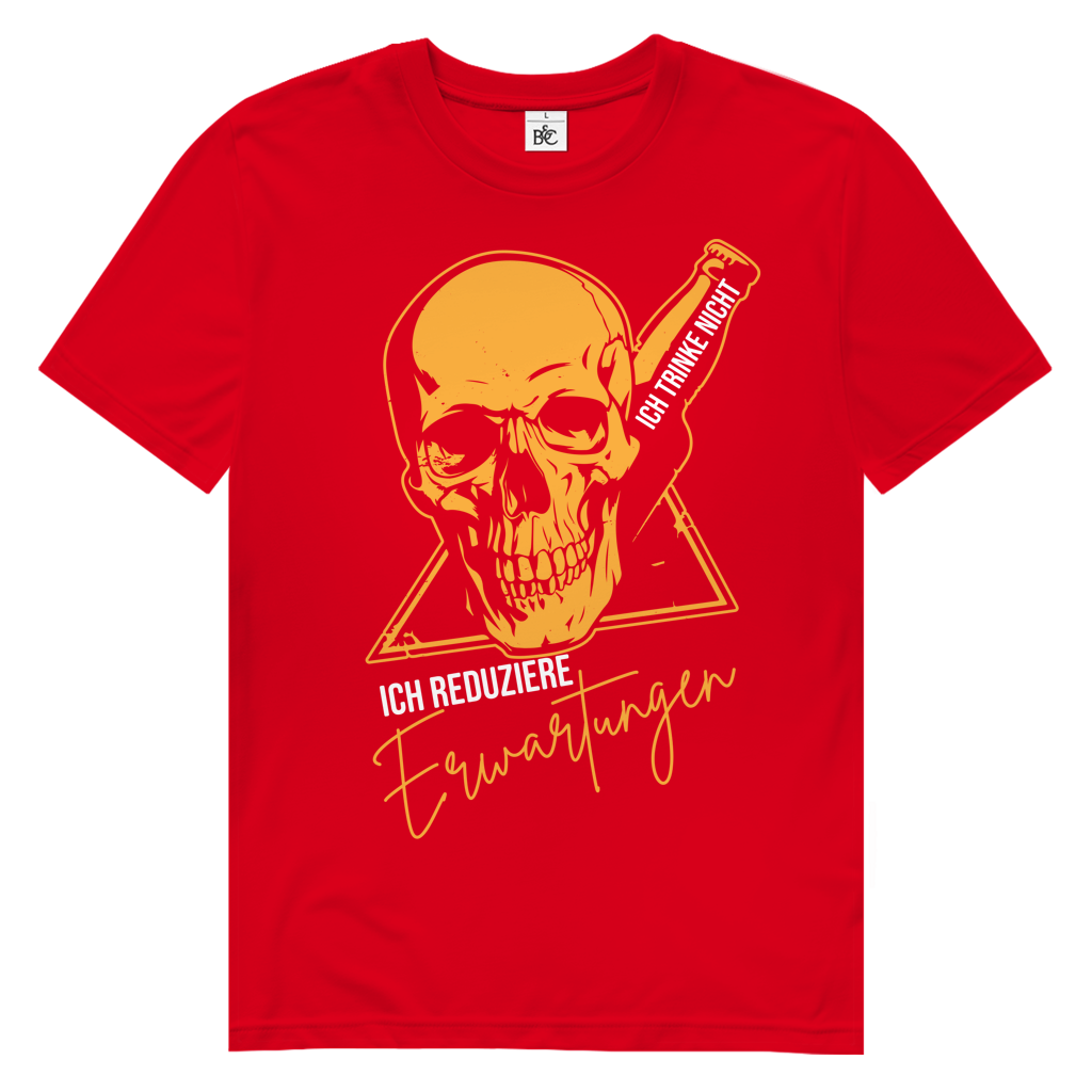 Herren Premium Bio T-Shirt Ich trinke nicht. Ich reduziere Erwartungen
