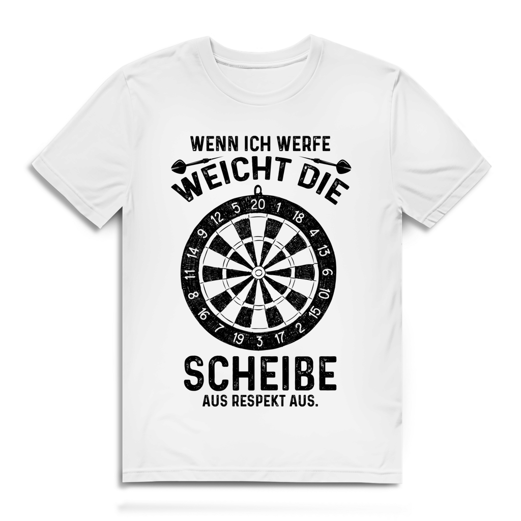 Herren Premium Bio T-Shirt Wenn ich werfe weicht die Scheibe aus Respekt aus