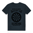 Herren Premium Bio T-Shirt Wenn ich werfe weicht die Scheibe aus Respekt aus