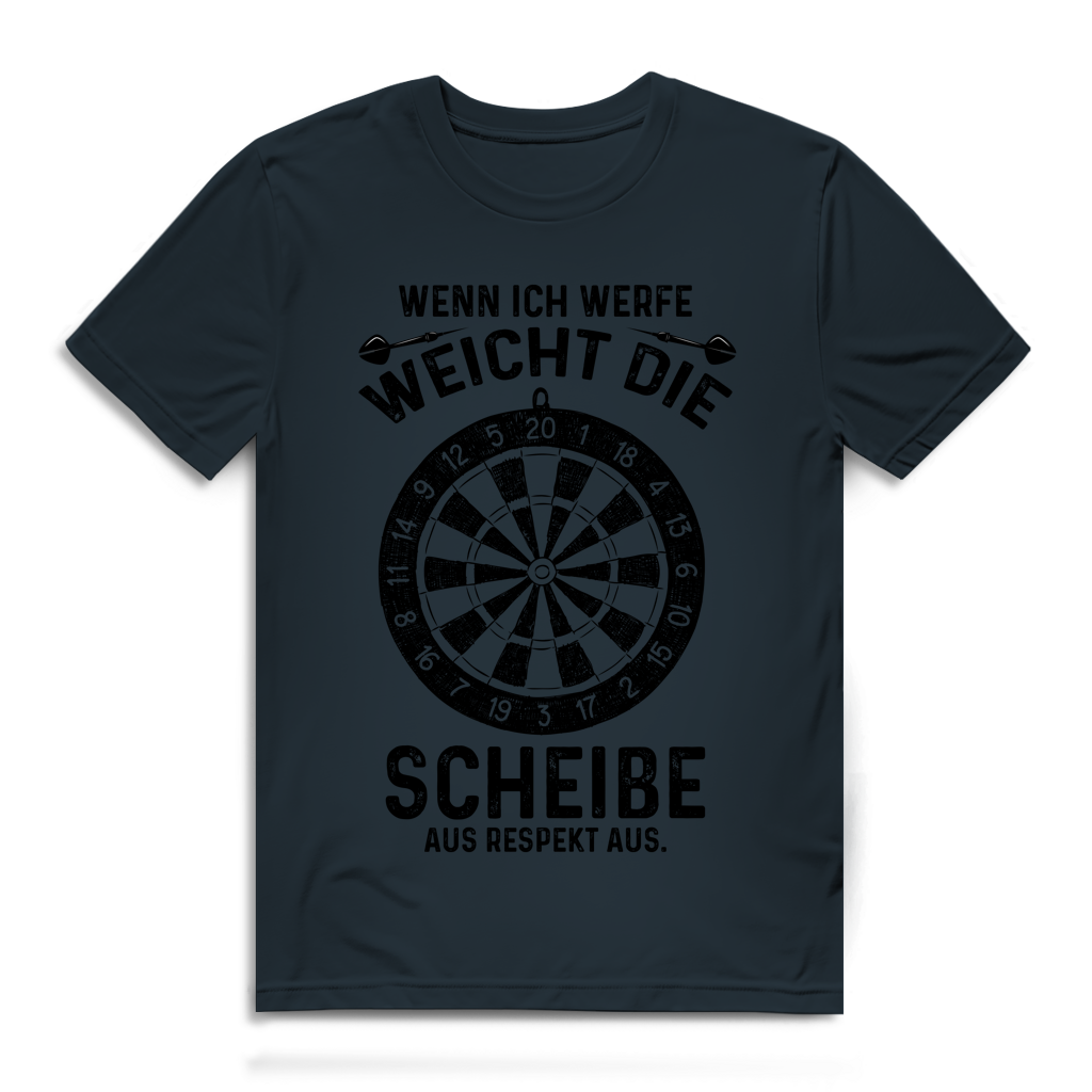 Herren Premium Bio T-Shirt Wenn ich werfe weicht die Scheibe aus Respekt aus