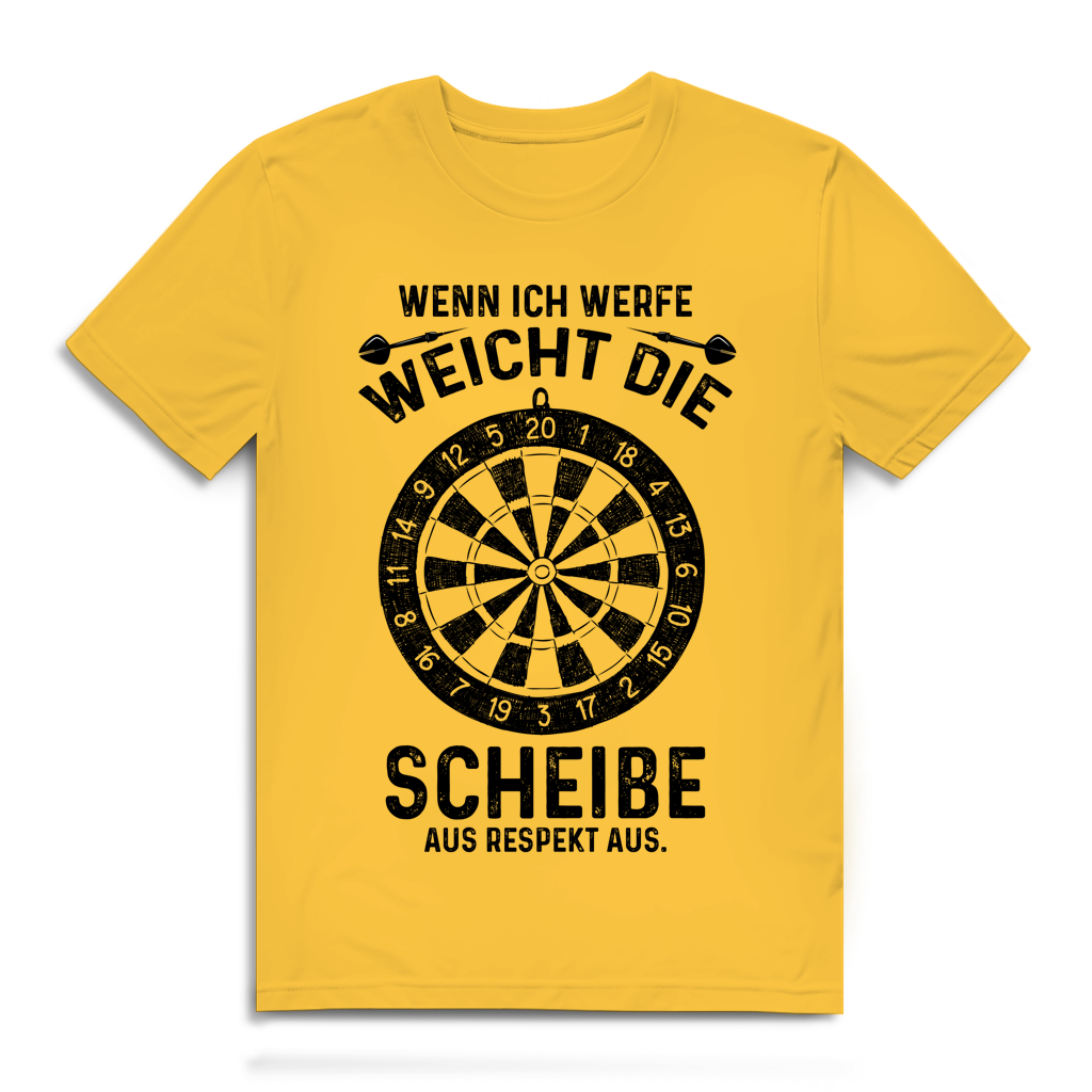 Herren Premium Bio T-Shirt Wenn ich werfe weicht die Scheibe aus Respekt aus