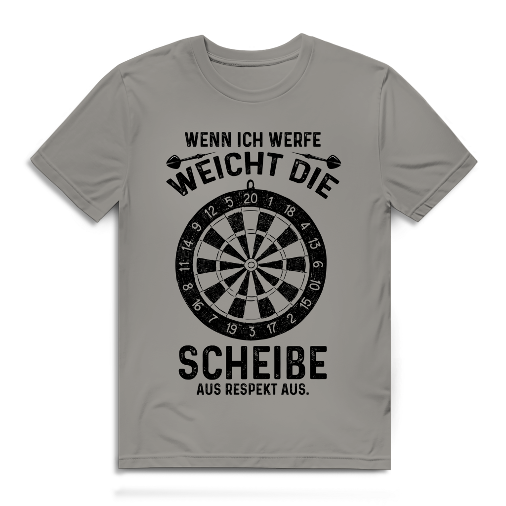 Herren Premium Bio T-Shirt Wenn ich werfe weicht die Scheibe aus Respekt aus