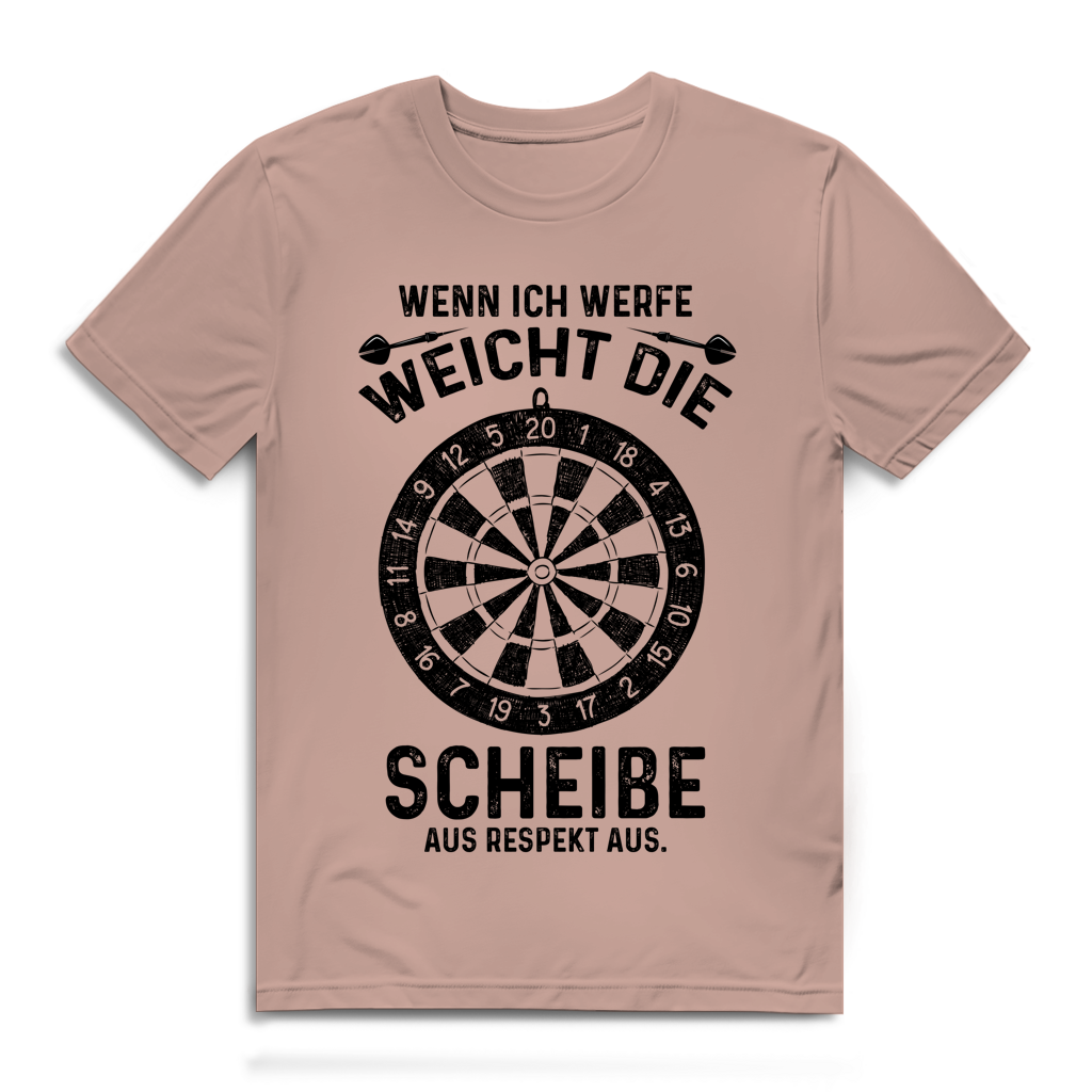 Herren Premium Bio T-Shirt Wenn ich werfe weicht die Scheibe aus Respekt aus