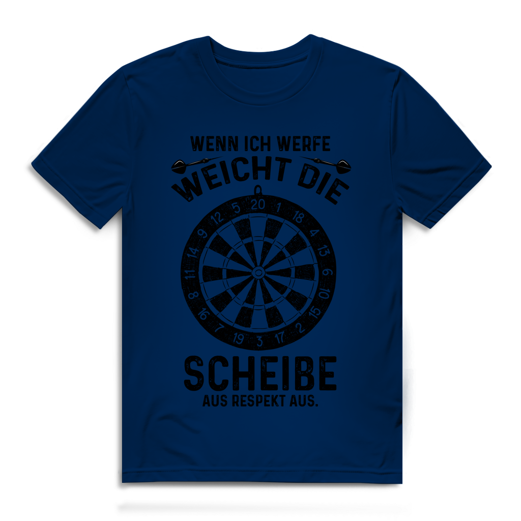 Herren Premium Bio T-Shirt Wenn ich werfe weicht die Scheibe aus Respekt aus