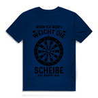 Herren Premium Bio T-Shirt Wenn ich werfe weicht die Scheibe aus Respekt aus