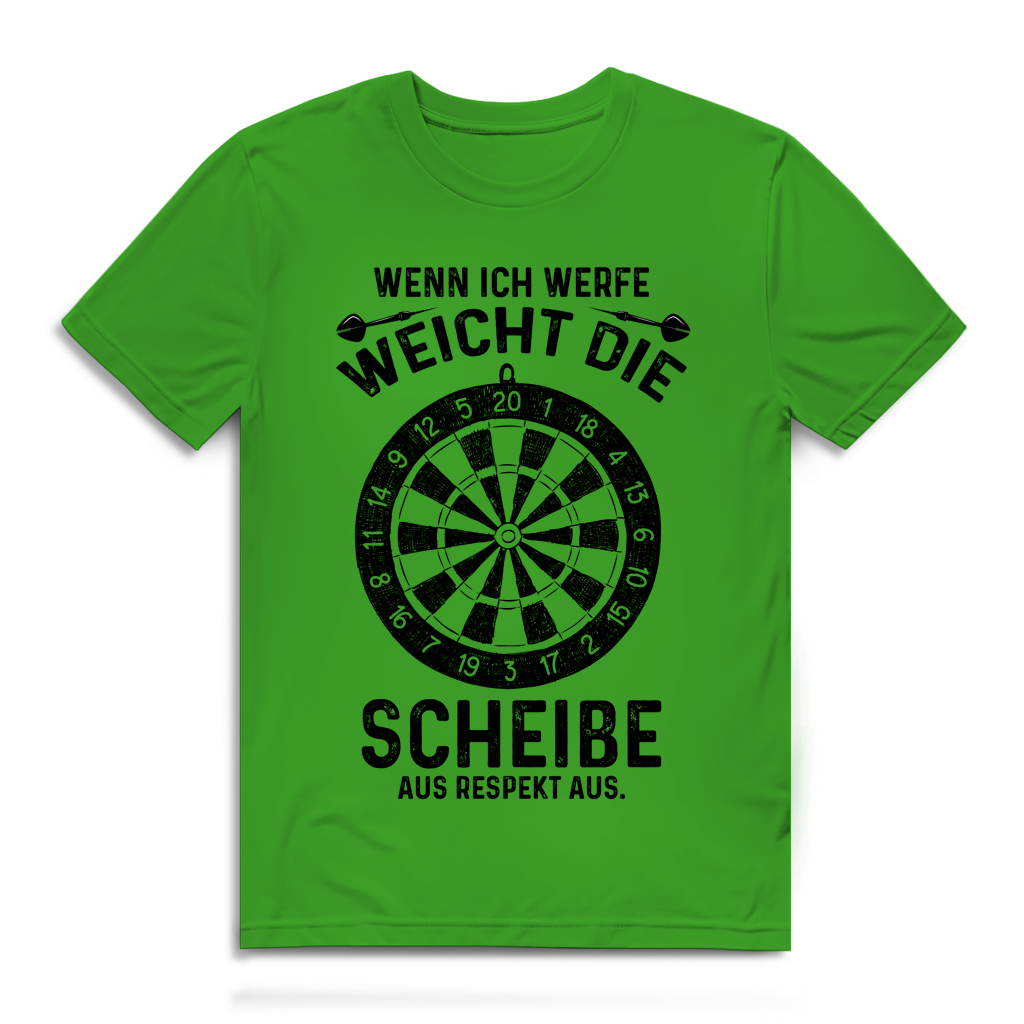 Herren Premium Bio T-Shirt Wenn ich werfe weicht die Scheibe aus Respekt aus