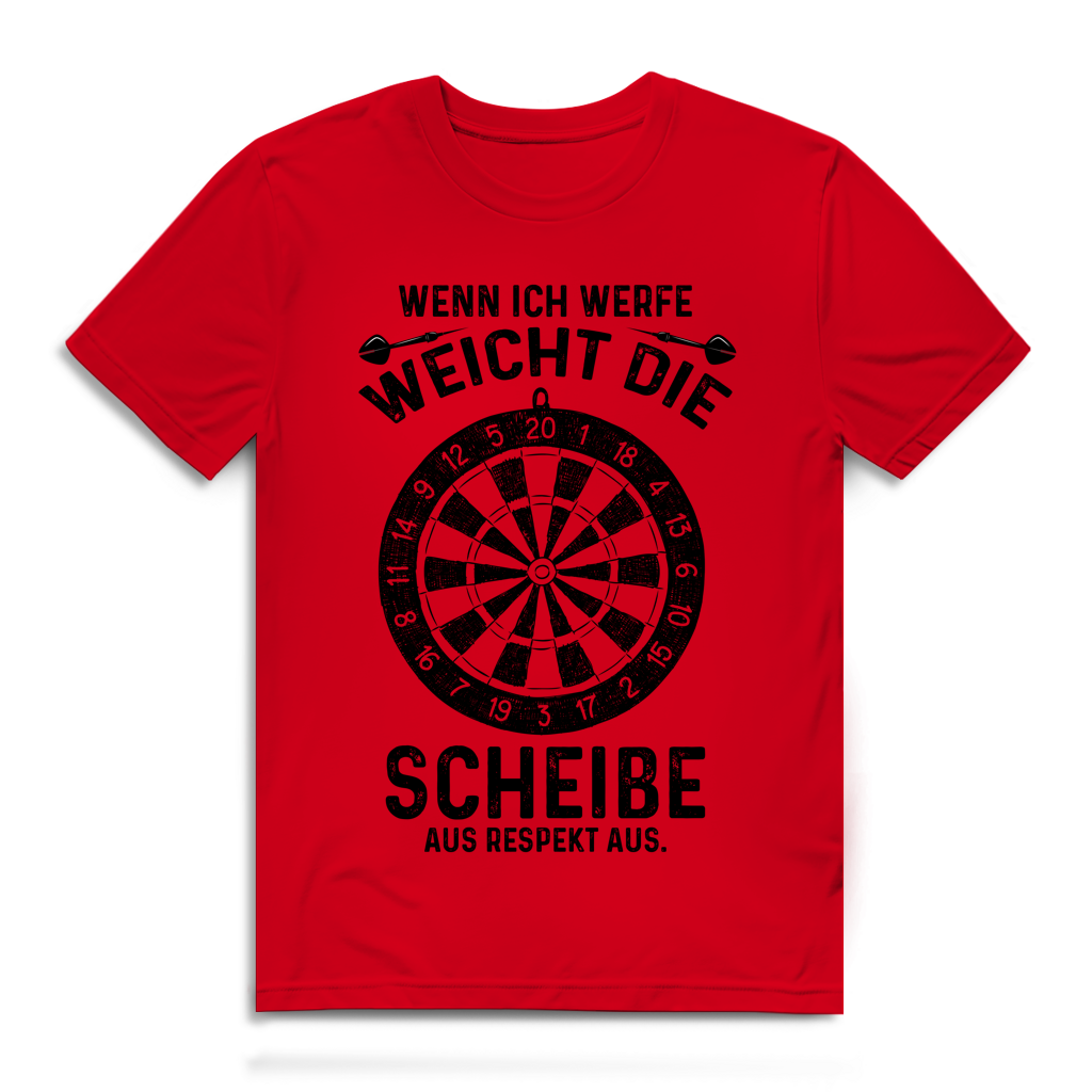 Herren Premium Bio T-Shirt Wenn ich werfe weicht die Scheibe aus Respekt aus