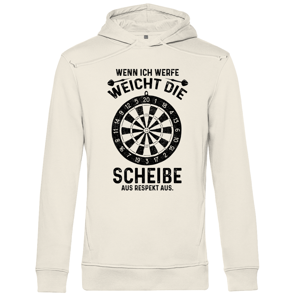 Herren Premium Bio Hoodie Wenn ich werfe weicht die Scheibe aus Respekt aus