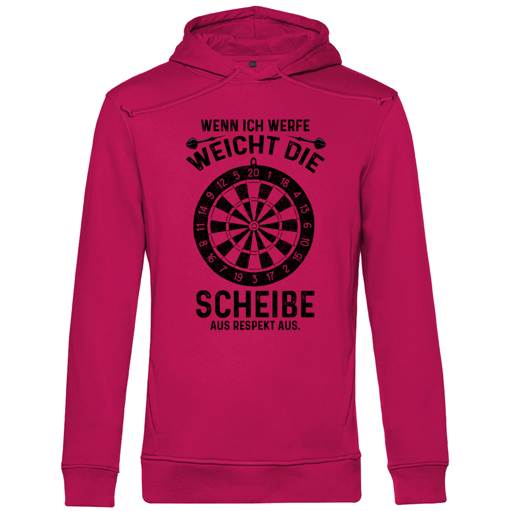 Herren Premium Bio Hoodie Wenn ich werfe weicht die Scheibe aus Respekt aus