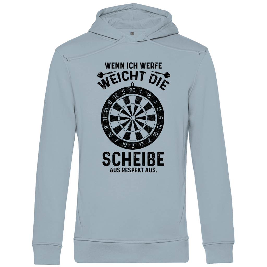 Herren Premium Bio Hoodie Wenn ich werfe weicht die Scheibe aus Respekt aus