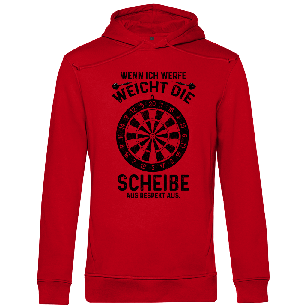 Herren Premium Bio Hoodie Wenn ich werfe weicht die Scheibe aus Respekt aus