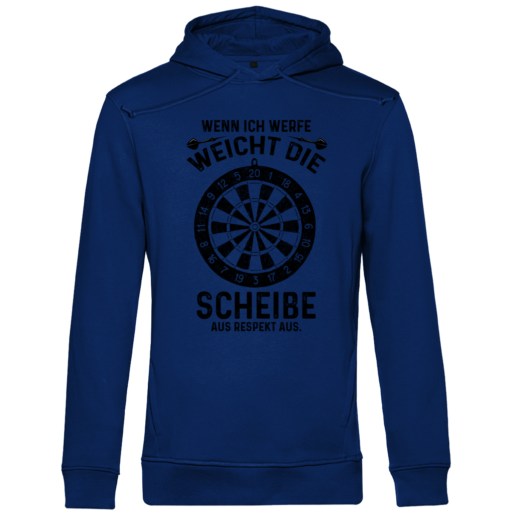 Herren Premium Bio Hoodie Wenn ich werfe weicht die Scheibe aus Respekt aus