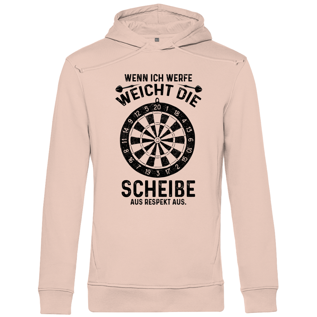 Herren Premium Bio Hoodie Wenn ich werfe weicht die Scheibe aus Respekt aus