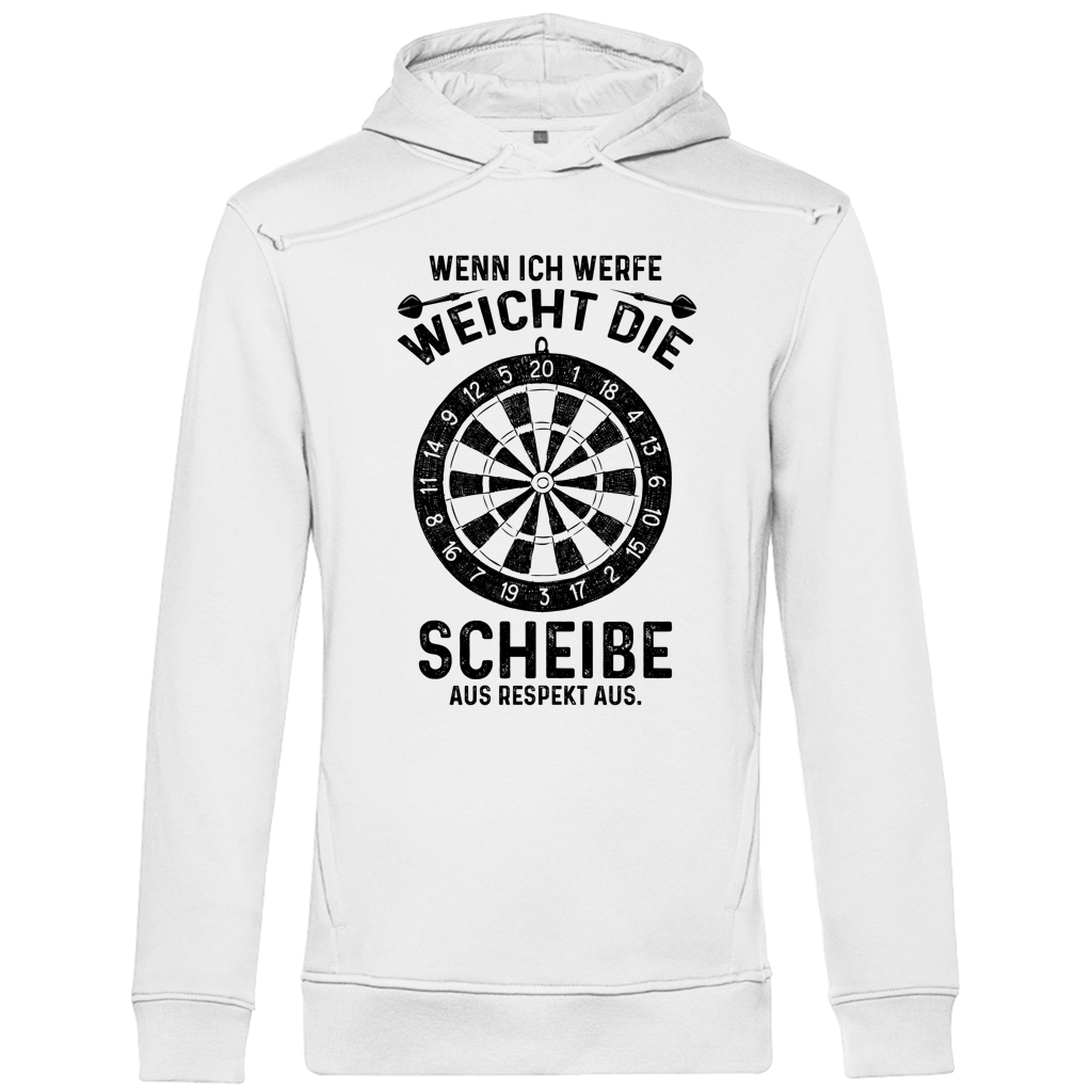 Herren Premium Bio Hoodie Wenn ich werfe weicht die Scheibe aus Respekt aus