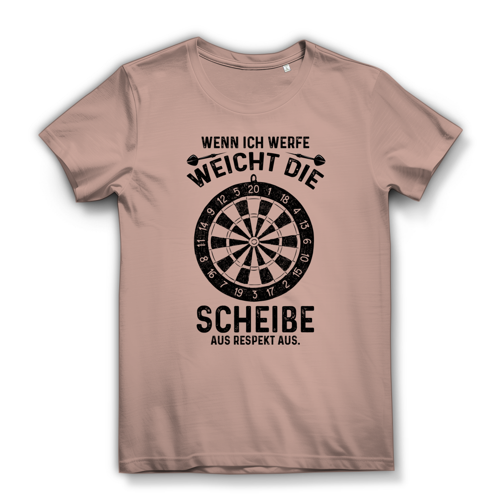 Damen Premium Bio T-Shirt Wenn ich werfe weicht die Scheibe aus Respekt aus