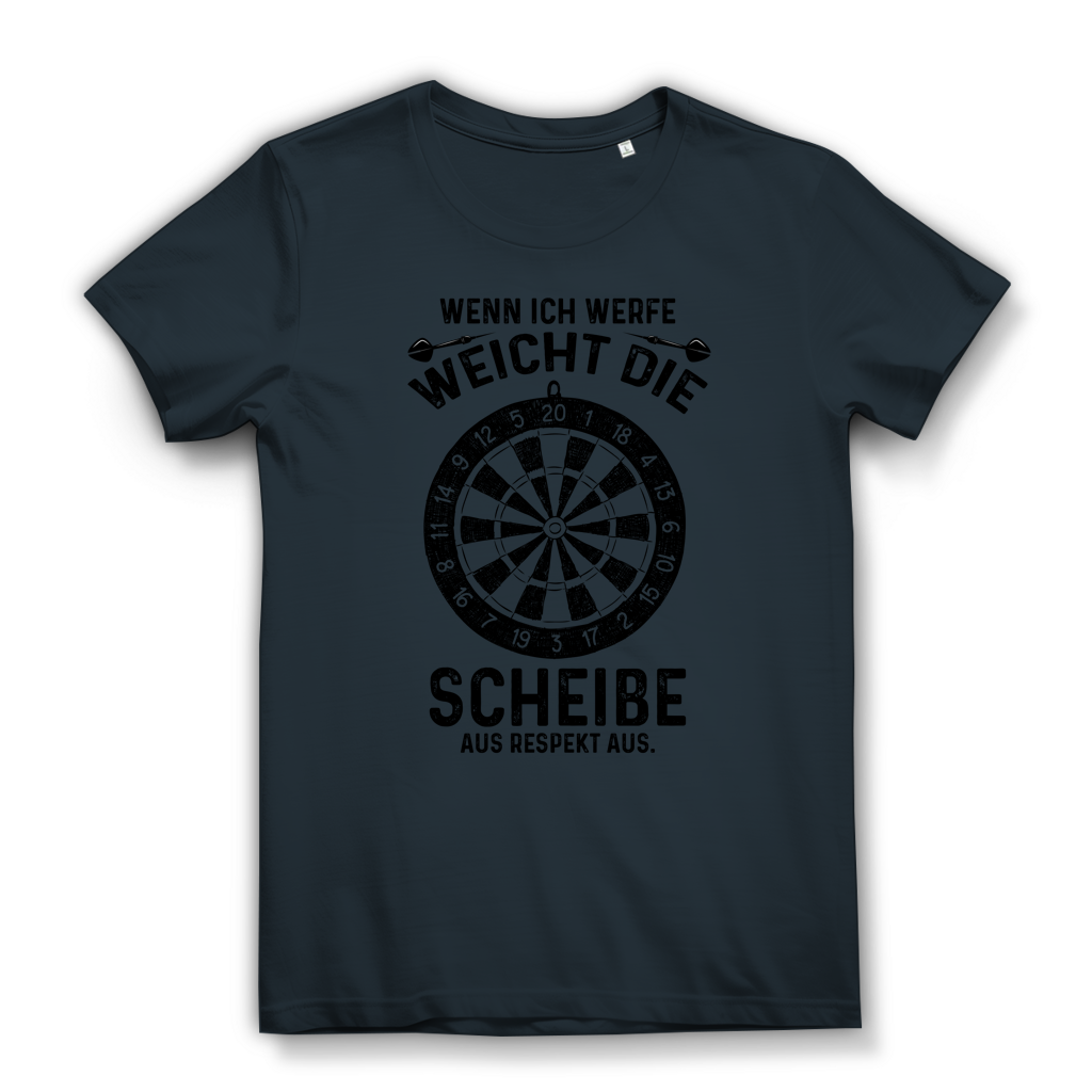 Damen Premium Bio T-Shirt Wenn ich werfe weicht die Scheibe aus Respekt aus