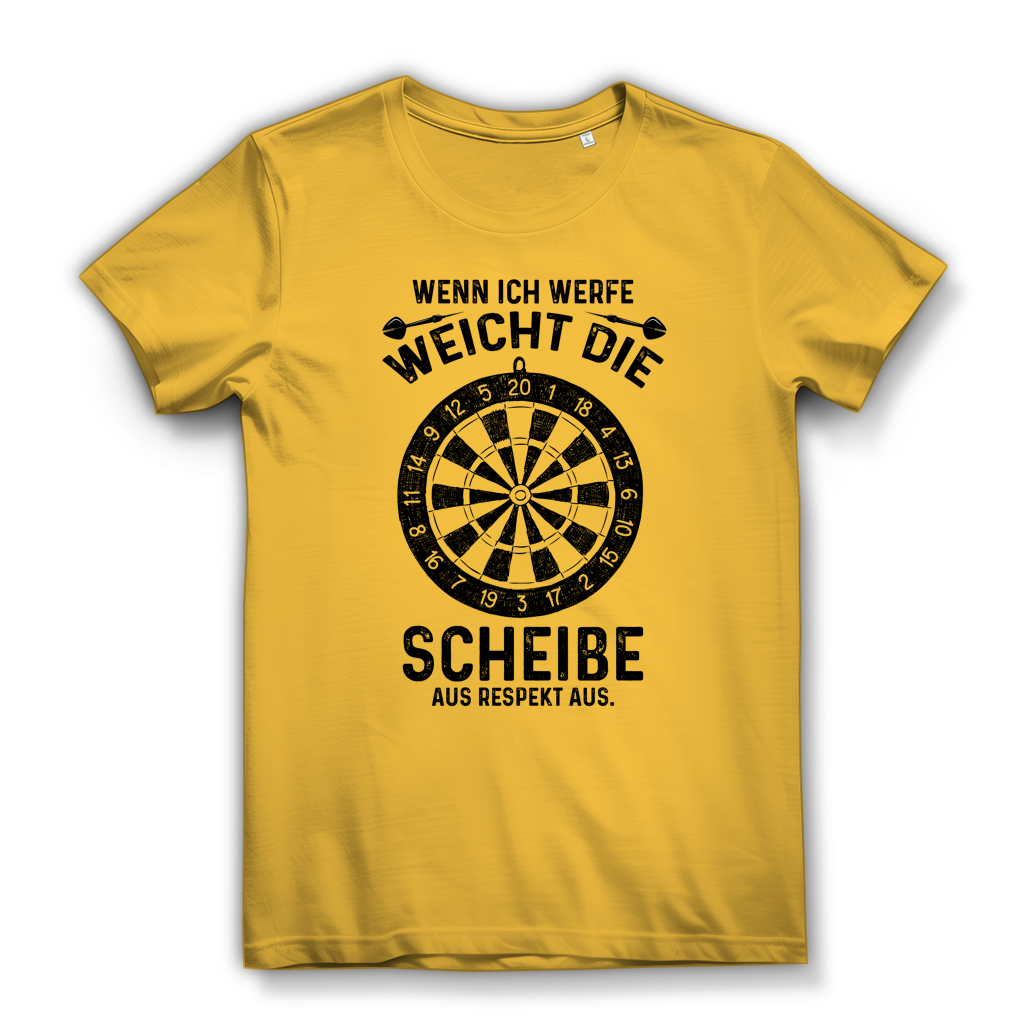 Damen Premium Bio T-Shirt Wenn ich werfe weicht die Scheibe aus Respekt aus