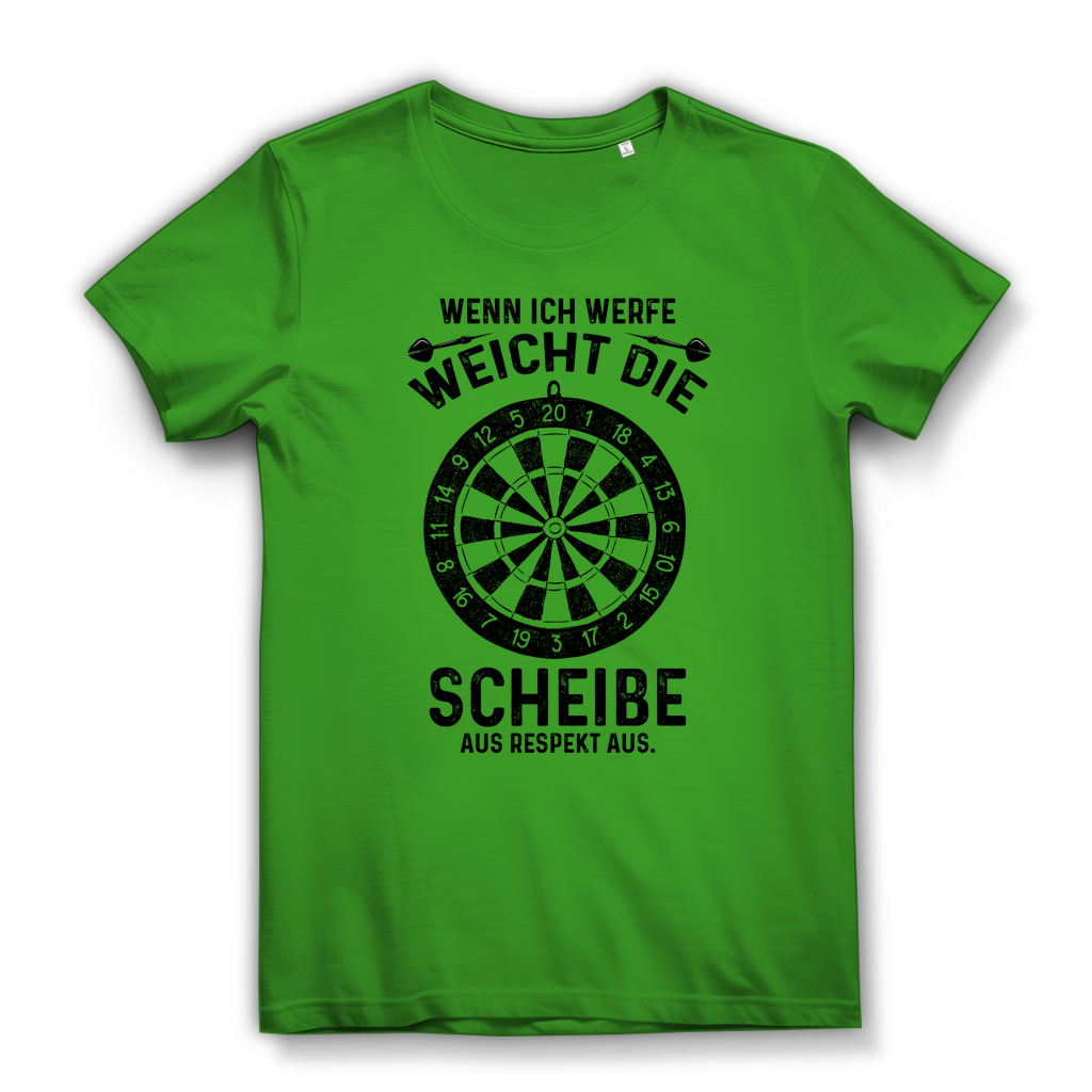 Damen Premium Bio T-Shirt Wenn ich werfe weicht die Scheibe aus Respekt aus
