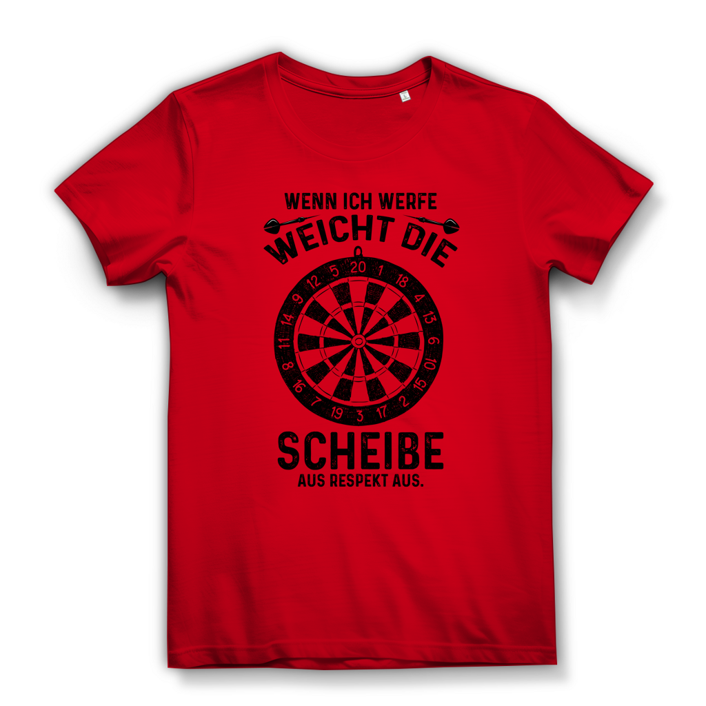 Damen Premium Bio T-Shirt Wenn ich werfe weicht die Scheibe aus Respekt aus