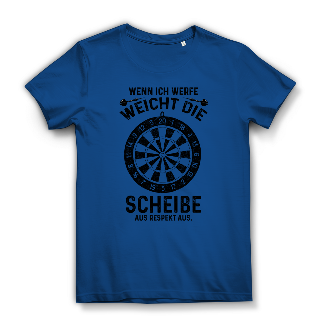 Damen Premium Bio T-Shirt Wenn ich werfe weicht die Scheibe aus Respekt aus