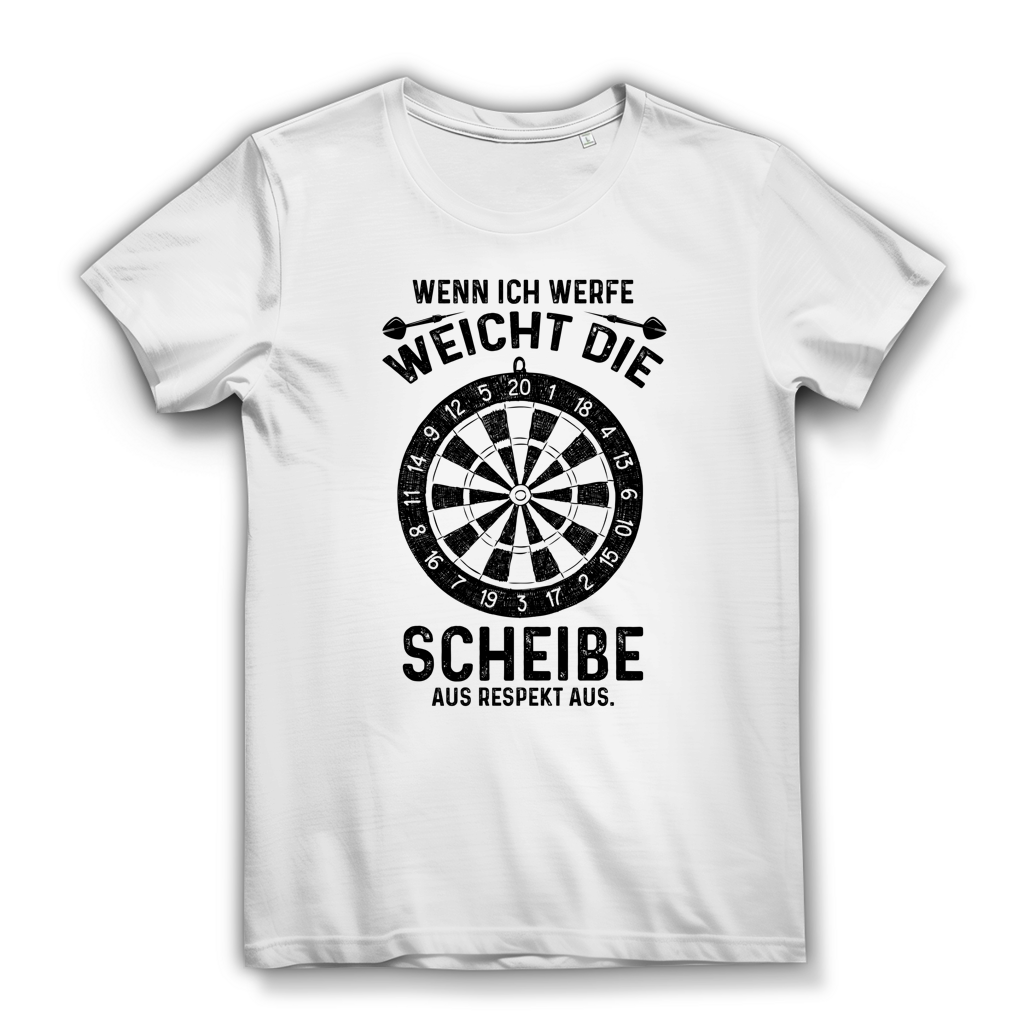 Damen Premium Bio T-Shirt Wenn ich werfe weicht die Scheibe aus Respekt aus