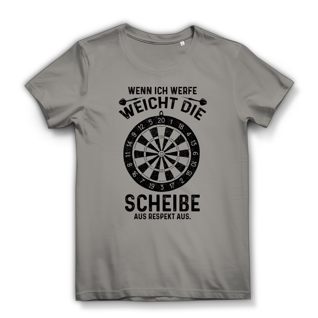 Damen Premium Bio T-Shirt Wenn ich werfe weicht die Scheibe aus Respekt aus