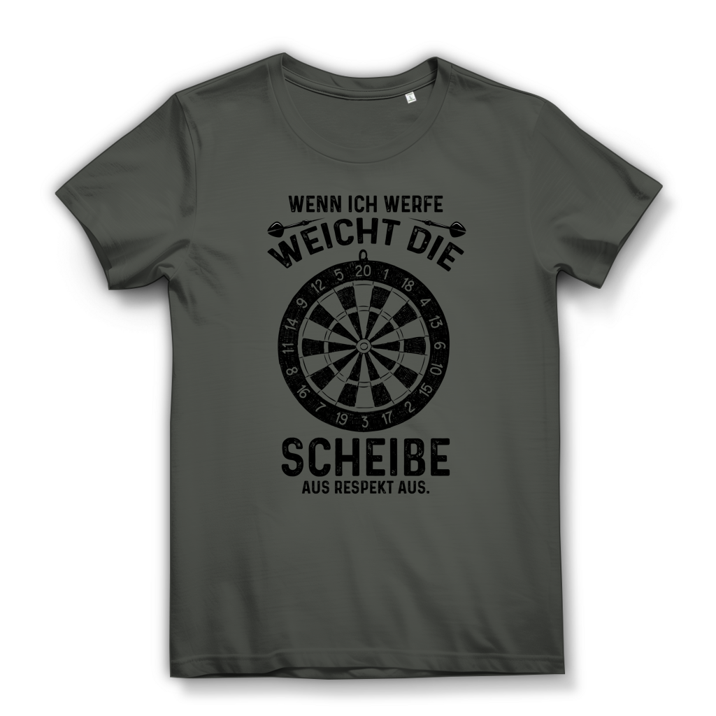 Damen Premium Bio T-Shirt Wenn ich werfe weicht die Scheibe aus Respekt aus