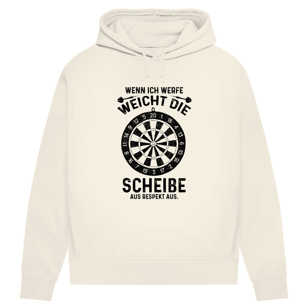 Damen Premium Bio Hoodie Wenn ich werfe weicht die Scheibe aus Respekt aus