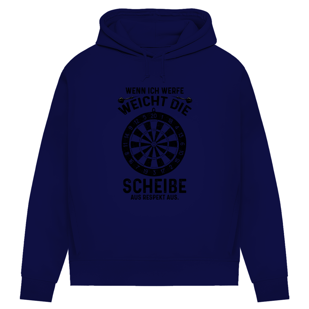 Damen Premium Bio Hoodie Wenn ich werfe weicht die Scheibe aus Respekt aus