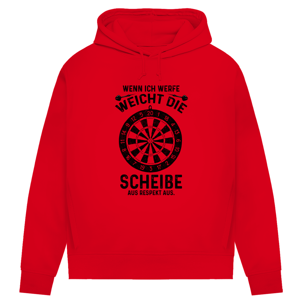 Damen Premium Bio Hoodie Wenn ich werfe weicht die Scheibe aus Respekt aus