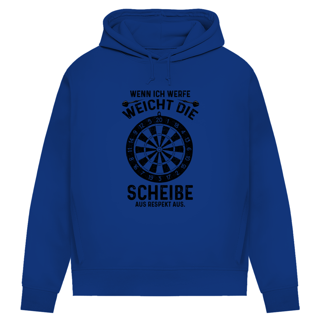 Damen Premium Bio Hoodie Wenn ich werfe weicht die Scheibe aus Respekt aus