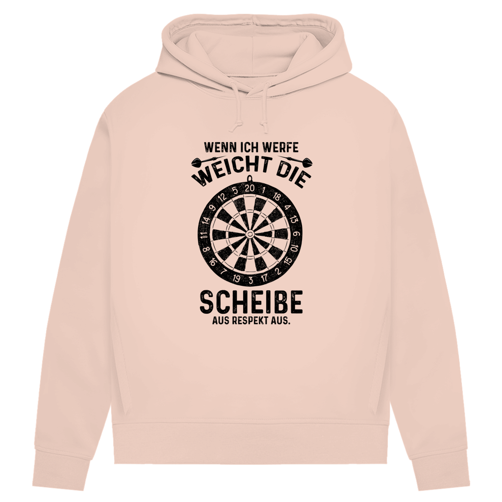 Damen Premium Bio Hoodie Wenn ich werfe weicht die Scheibe aus Respekt aus