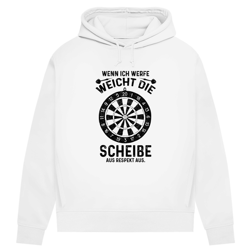Damen Premium Bio Hoodie Wenn ich werfe weicht die Scheibe aus Respekt aus