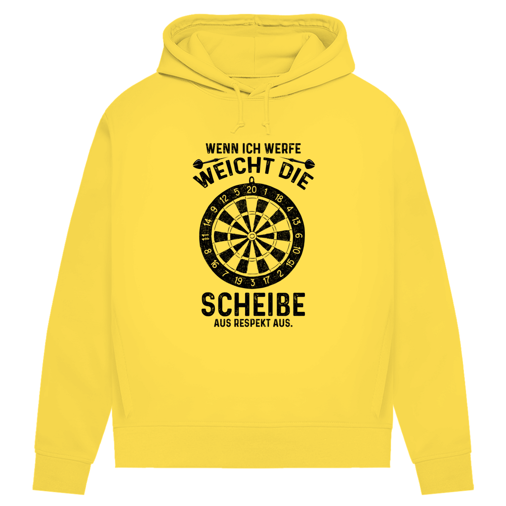 Damen Premium Bio Hoodie Wenn ich werfe weicht die Scheibe aus Respekt aus