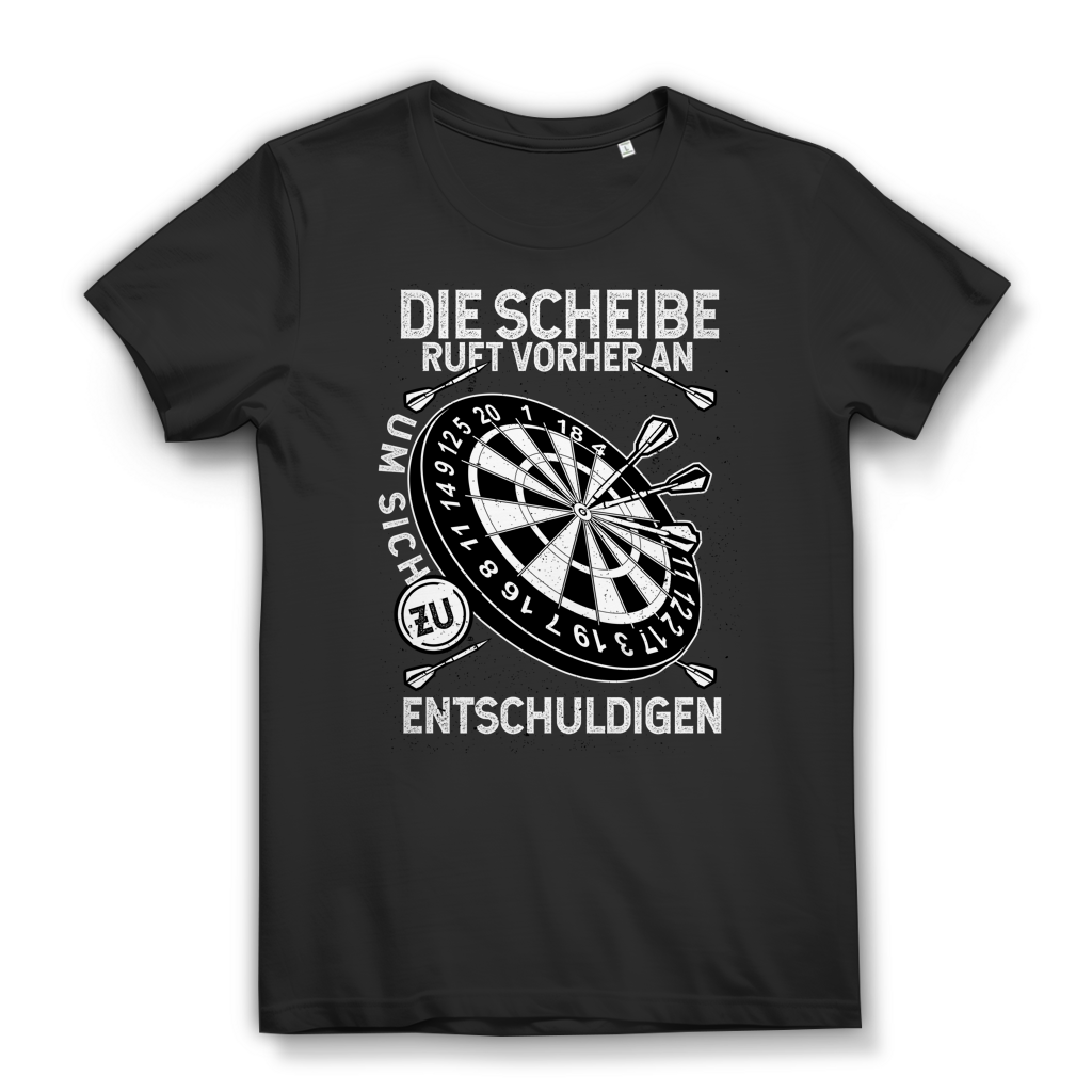 Damen Premium Bio T-Shirt Die Scheibe ruft vorher an, um sich zu entschuldigen