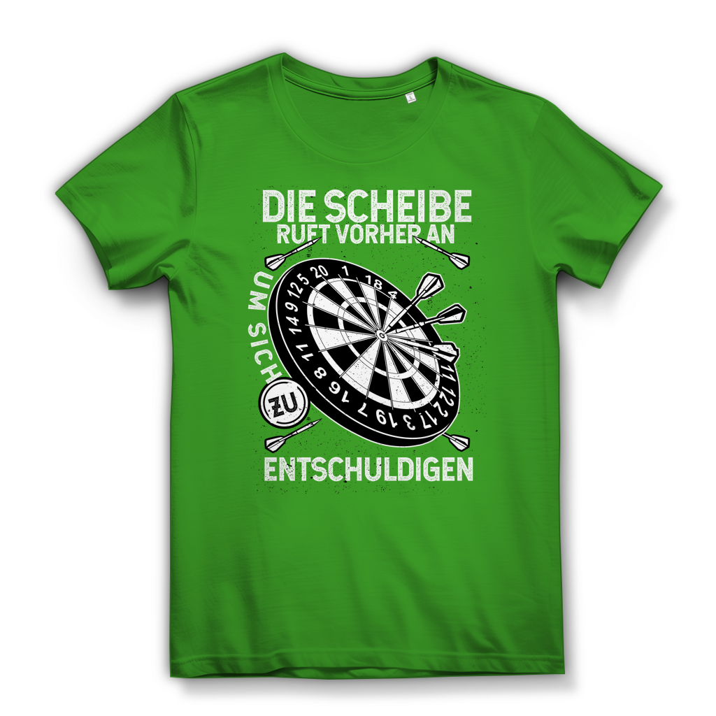 Damen Premium Bio T-Shirt Die Scheibe ruft vorher an, um sich zu entschuldigen