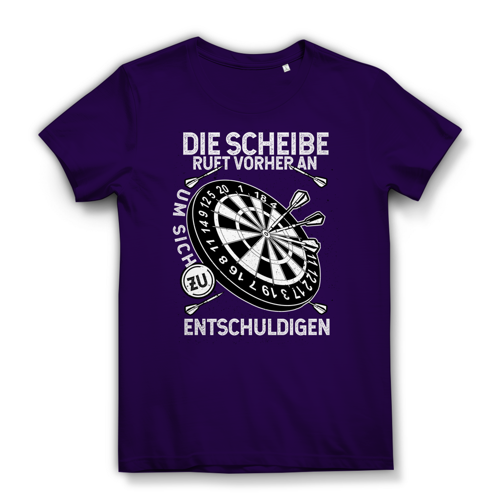 Damen Premium Bio T-Shirt Die Scheibe ruft vorher an, um sich zu entschuldigen
