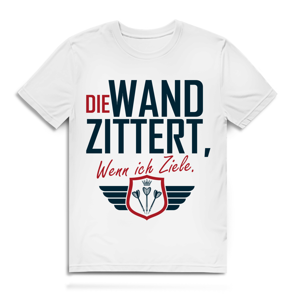 Herren Premium Bio T-Shirt Die Wand zitter wenn ich ziele