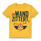 Herren Premium Bio T-Shirt Die Wand zitter wenn ich ziele
