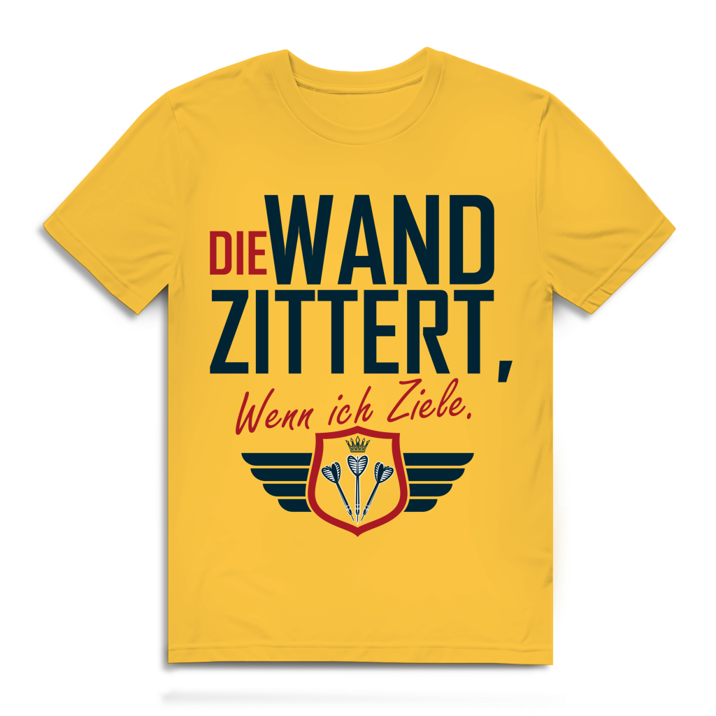 Herren Premium Bio T-Shirt Die Wand zitter wenn ich ziele