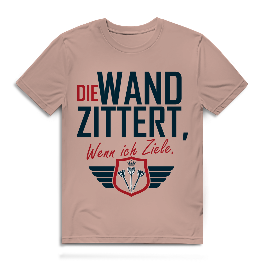 Herren Premium Bio T-Shirt Die Wand zitter wenn ich ziele