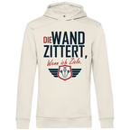 Herren Premium Bio Hoodie Die Wand zitter wenn ich ziele