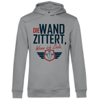 Herren Premium Bio Hoodie Die Wand zitter wenn ich ziele