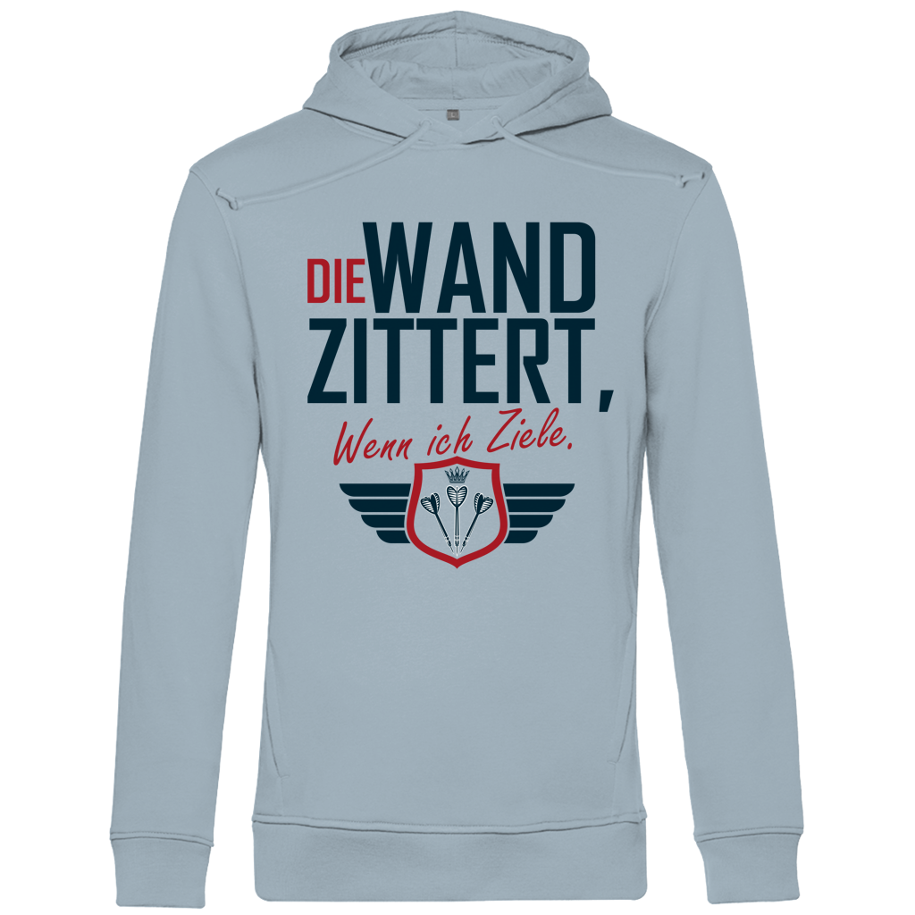 Herren Premium Bio Hoodie Die Wand zitter wenn ich ziele