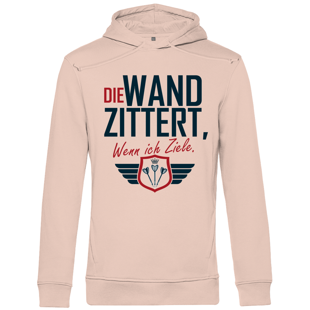 Herren Premium Bio Hoodie Die Wand zitter wenn ich ziele