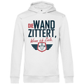 Herren Premium Bio Hoodie Die Wand zitter wenn ich ziele