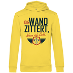 Herren Premium Bio Hoodie Die Wand zitter wenn ich ziele
